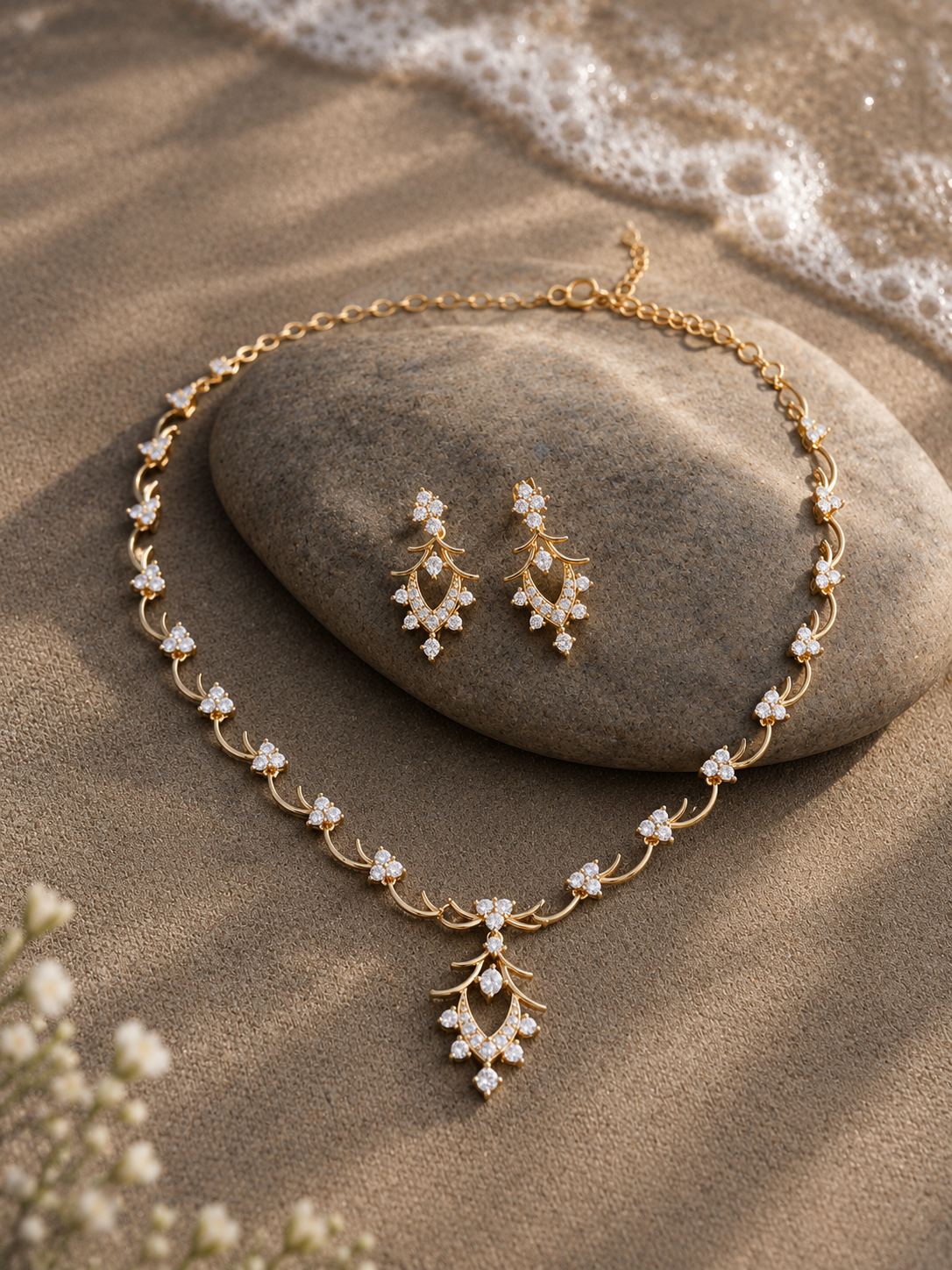 Diamond Stone Necklace